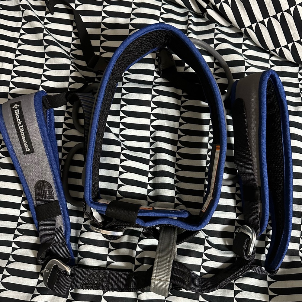 Black Diamond Blue and Black Durable Harness